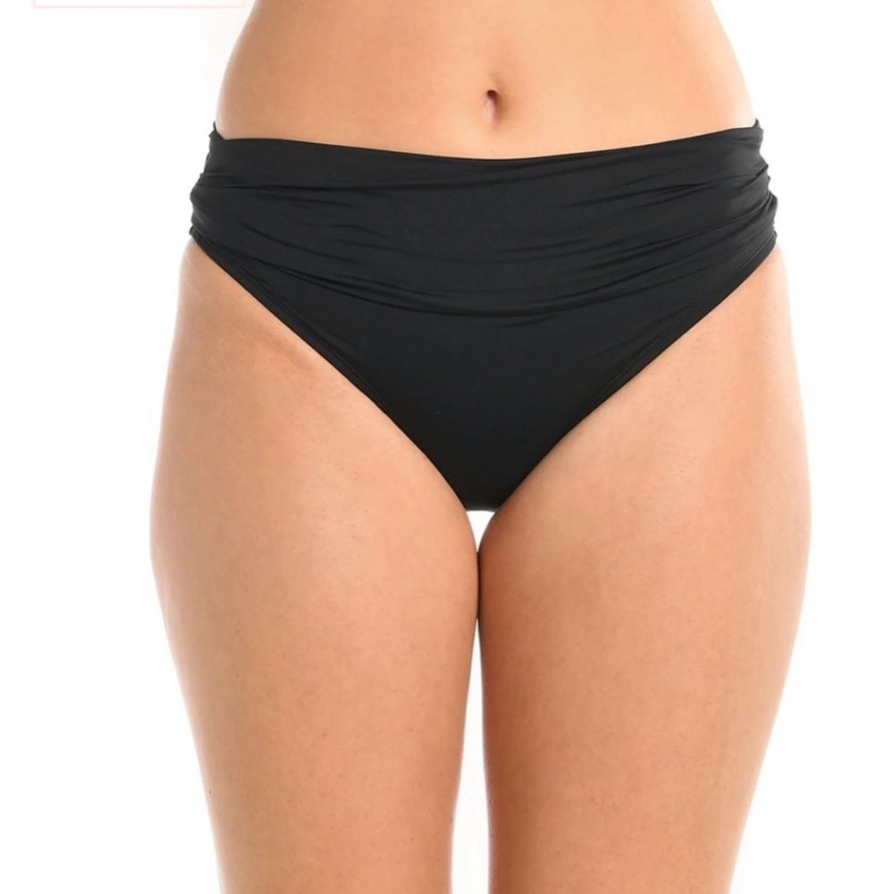 Island Goddess Shirred Band Hipster Bottom - Black